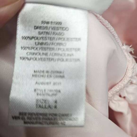 La Princess Girls PALE Pink TAFFETA MULTI RUFFLE DRESS 4T - Picture 7 of 7